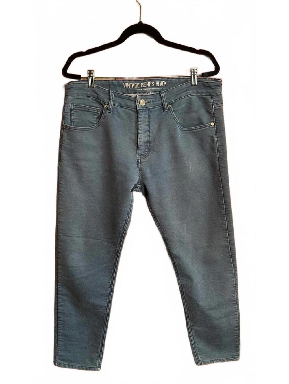 Vintage Genes Black Slim Straight Fit Men's Jeans